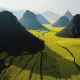 Pyramidal Hills, Luoping, China, green, field, mountain, nature, landscape, Rapeseed Fields wallpaper