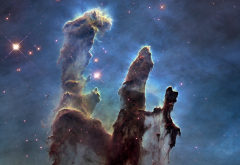 Pillars of Creation, nebula, space, stars wallpaper